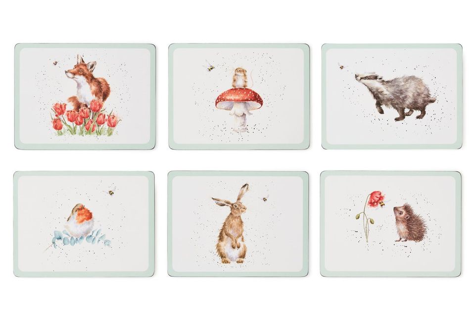 Royal Worcester Wrendale Designs Placemats - Set of 6 Bee Collection 30.5cm x 23cm