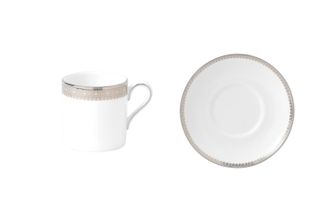 Vera Wang for Wedgwood Lace Platinum Espresso Cup & Saucer 80ml