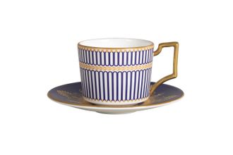 Wedgwood Anthemion Blue Espresso Cup & Saucer