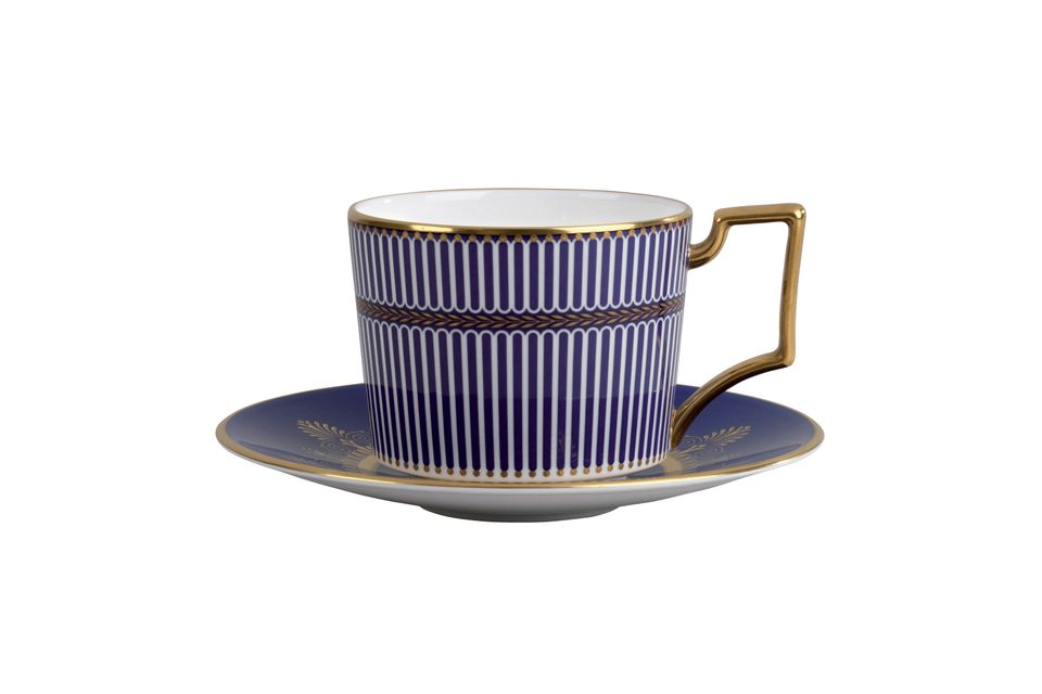 Wedgwood Anthemion Blue Teacup & Saucer