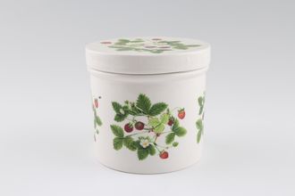 Portmeirion Summer Strawberries Storage Jar + Lid Ceramic Lid 3 3/4" x 3 1/2"