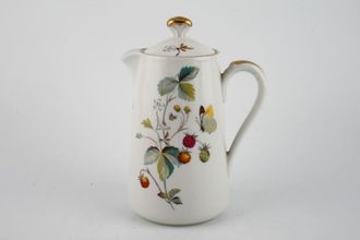 Royal Worcester Strawberry Fair - Gold Edge Porcelain Hot Water Jug Shape 13 Size 4 1pt