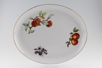 Sell Royal Worcester Evesham - Gold Edge Oval Platter Apples, Pears, Blackcurrants 14 3/4"