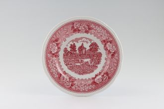 Adams English Scenic - Pink Tea / Side Plate Deep, Horses 7"