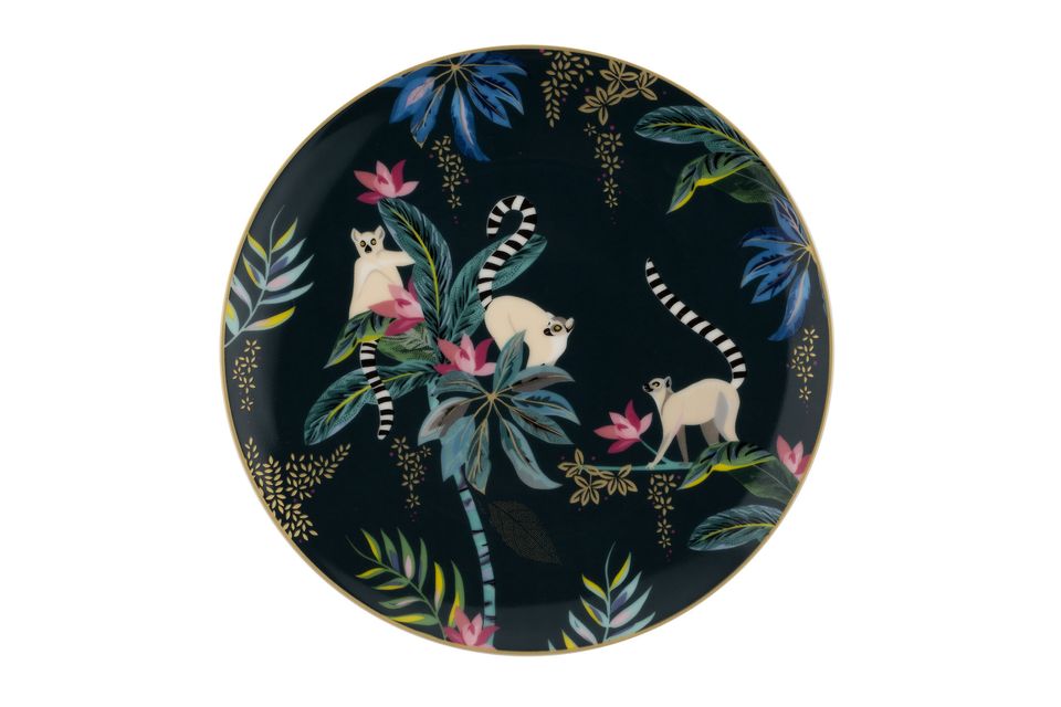 Sara Miller London for Portmeirion Tahiti Collection Salad / Dessert Plate Lemur 20cm