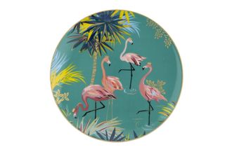 Sara Miller London for Portmeirion Tahiti Collection Salad/Dessert Plate Flamingo 20cm