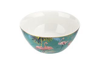 Sara Miller London for Portmeirion Tahiti Collection Soup / Cereal Bowl Flamingo 15cm