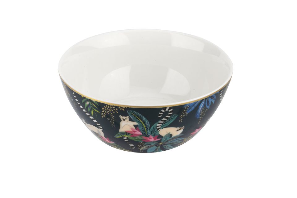 Sara Miller London for Portmeirion Tahiti Collection Soup / Cereal Bowl Lemur 15cm