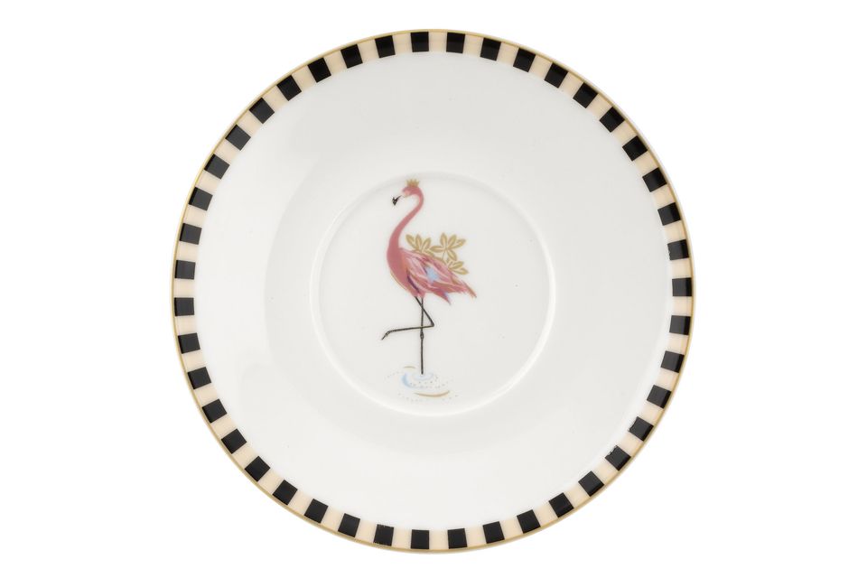 Sara Miller London for Portmeirion Tahiti Collection Tea Saucer Flamingo
