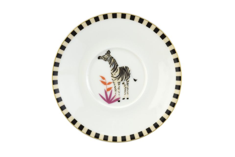 Sara Miller London for Portmeirion Tahiti Collection Tea Saucer Zebra