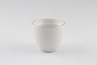 Thomas Medaillon Gold Band - White with Thin Gold Line Egg Cup Ridged inside 2" x 1 3/4"