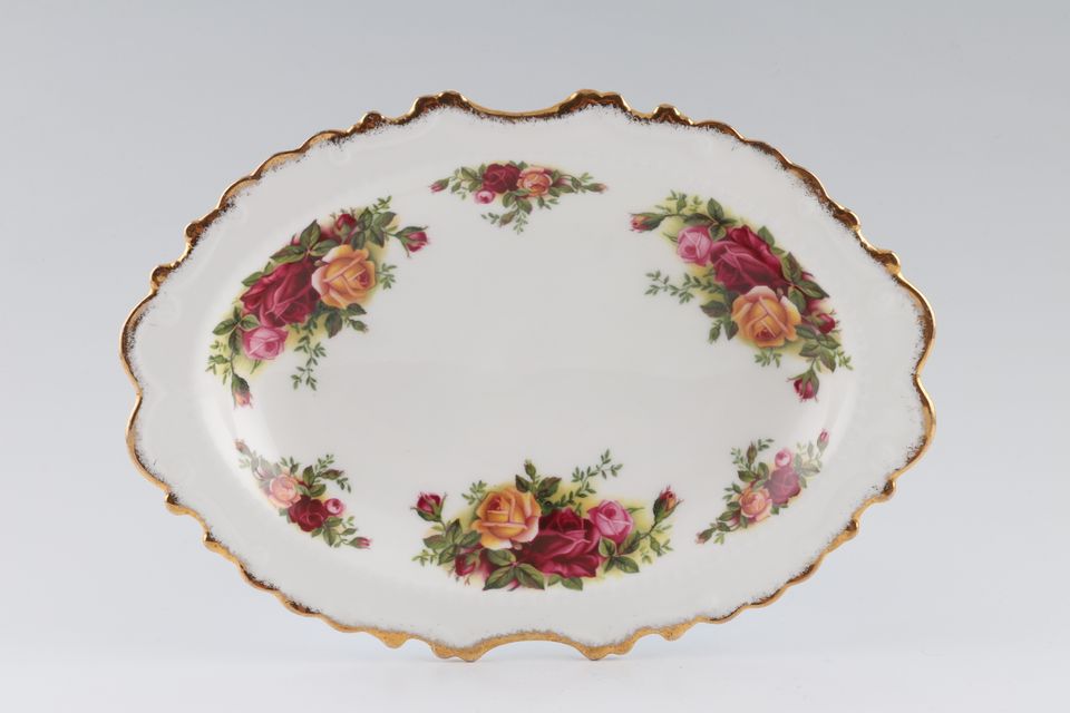 Royal Albert Old Country Roses - Made in England Dish (Giftware) Oval shallow dressing table dish 9" x 6"