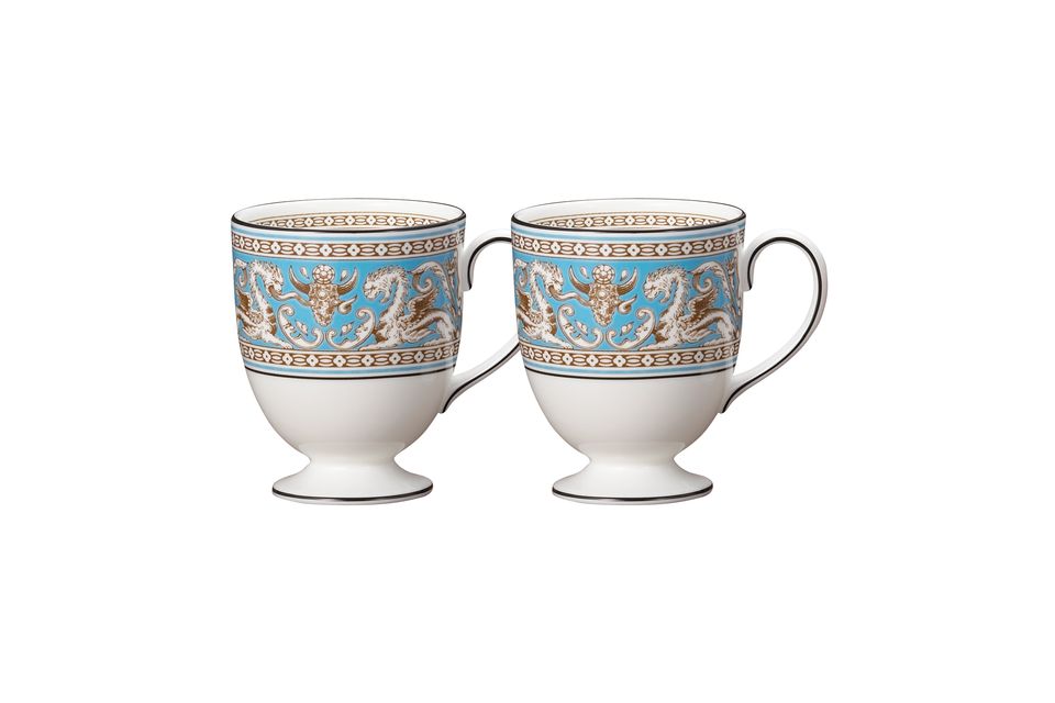 Wedgwood Florentine Turquoise Set of 2 Mugs