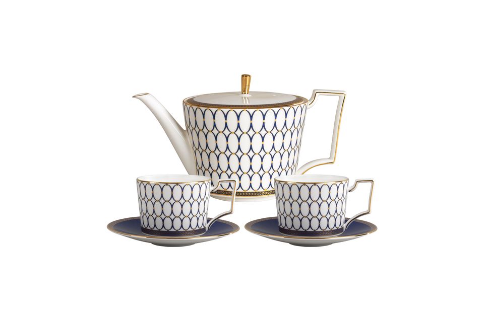 Wedgwood Renaissance Gold Teapot, Sugar and Cream Set