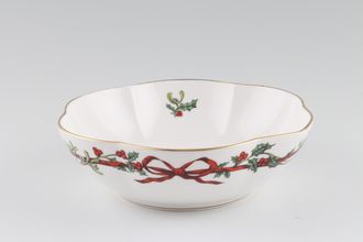 Sell Royal Worcester Holly Ribbons Dish (Giftware) Scalloped 6 3/4"