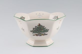 Sell Spode Christmas Tree Serving Bowl Footed - Pierced  8 1/2"
