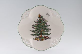 Sell Spode Christmas Tree Serving Dish Round Scalloped - Pierced  10 1/2"