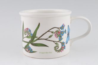 Sell Portmeirion Botanic Garden - Older Backstamps Breakfast Cup Drum shape - Myosotis Palustris - Forget Me Not - Named 3 3/4" x 3"