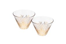 Sara Miller London for Portmeirion Chelsea Collection Set of 2 Glass Small Bowls 11.4cm thumb 1