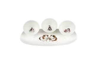 Royal Worcester Wrendale Designs Bowl and Tray Set Guinea Pigs