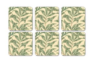 Spode The Original Morris & Co. Coasters - Set of 6 Willow Bough Green 10.5cm x 10.5cm