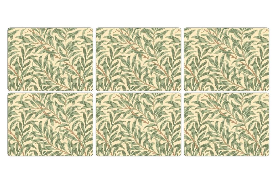 Spode The Original Morris & Co. Placemats - Set of 6 Willow Bough Green 30.5cm x 23cm