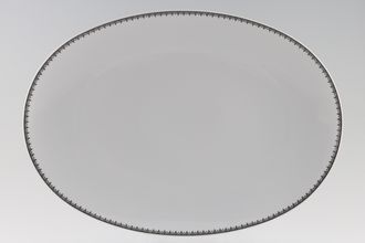 Thomas Black Lace Oval Platter 15"