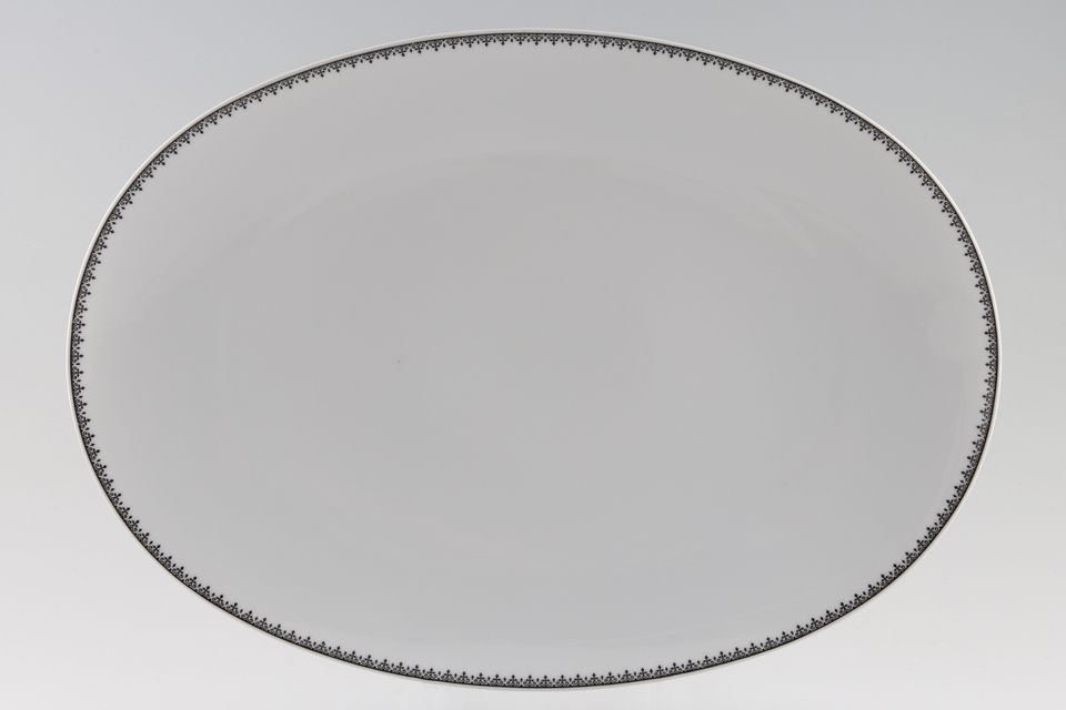 Thomas Black Lace Oval Platter 15"