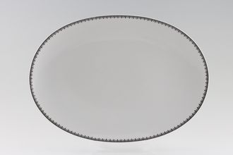 Thomas Black Lace Oval Platter 13"