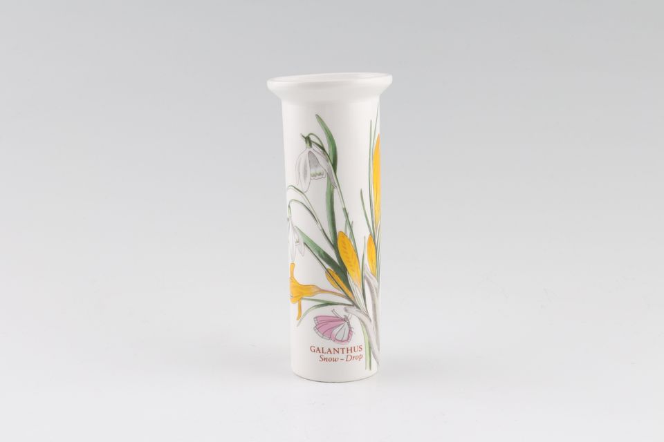 Portmeirion Botanic Garden - Older Backstamps Vase Galanthus snow Drop 5 1/4"
