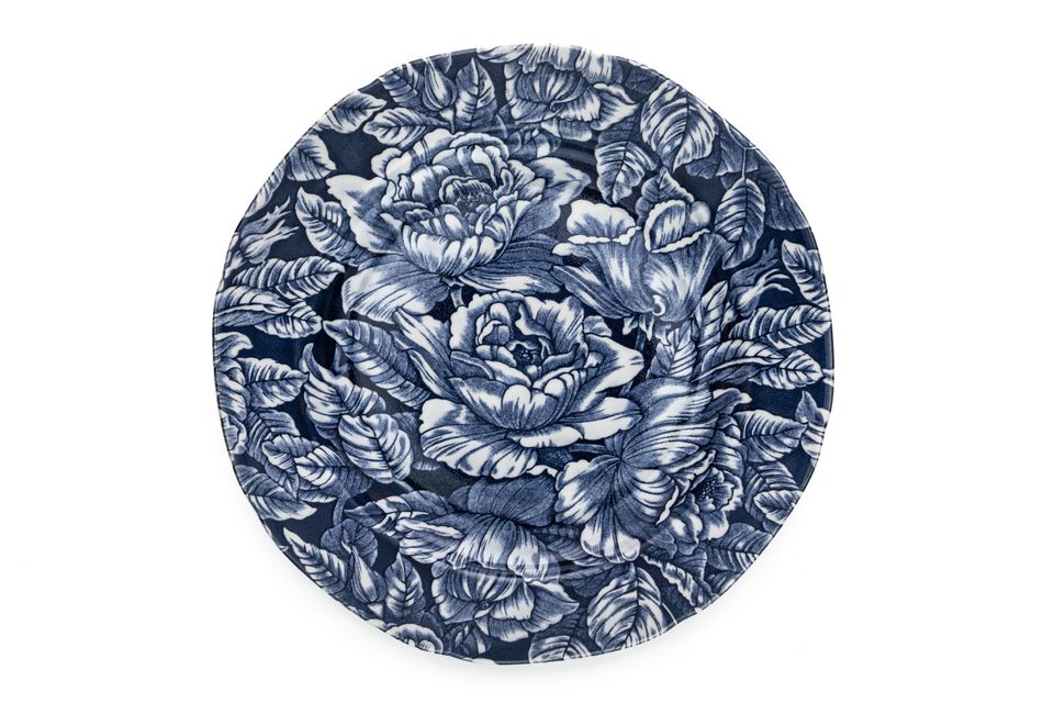 Burleigh Ink Blue Hibiscus Side Plate 21.5cm