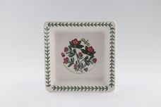 Portmeirion Botanic Garden - Older Backstamps Serving Dish Small square, Rhododendron Lepidotum - Rhododendron - name inside 6" x 6" thumb 1