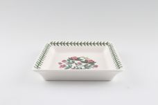 Portmeirion Botanic Garden - Older Backstamps Serving Dish Small square, Rhododendron Lepidotum - Rhododendron - name inside 6" x 6" thumb 2