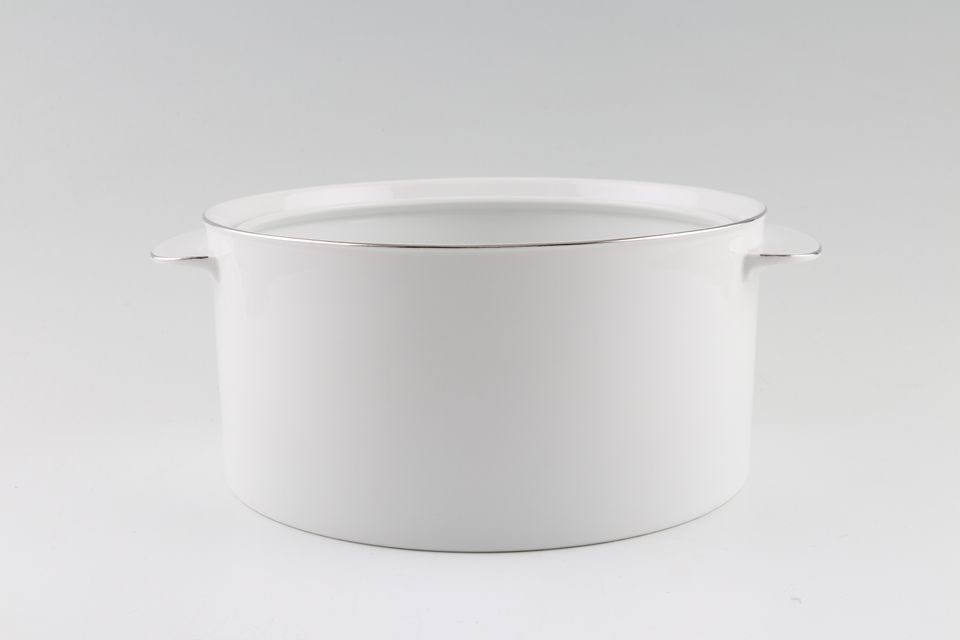 Thomas Medaillon Platinum Band - White with Thin Silver Line Soup Tureen Base 4pt