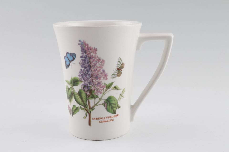 Portmeirion Botanic Garden - Older Backstamps Mug Mandarin Shape - Syringa Vulgaris- Garden lilac 3 1/2" x 4 1/2"