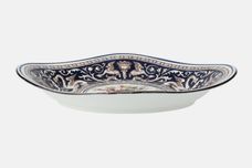Wedgwood Florentine - Navy - W1956 Sauce Boat Stand Flowers in Centre thumb 2