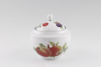 Royal Worcester Evesham Vale Sugar Bowl - Lidded (Tea) Malvern - Domed Lid - Cherry on lid