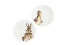 Royal Worcester Wrendale Designs Set of 2 Plates Duckling/Rabbit 16.5cm thumb 1