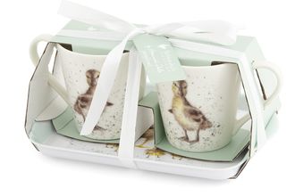 Royal Worcester Wrendale Designs Mug and Tray Set Lovely Mum (Ducks)