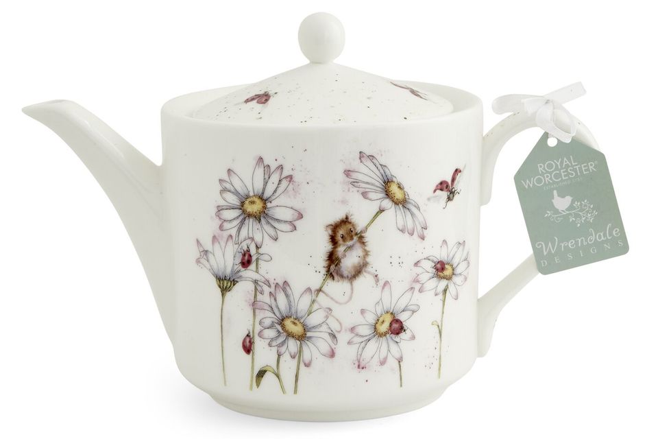 Royal Worcester Wrendale Designs Teapot Mouse & Flower 1.13l