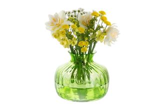Dartington Crystal Cushion Vases Vase Medium Lime Green