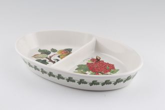 Sell Portmeirion Pomona - Older Backstamps Serving Dish Oval - Divided - The Teinton Squash Pear - The Red Currant 11 3/8" x 7"