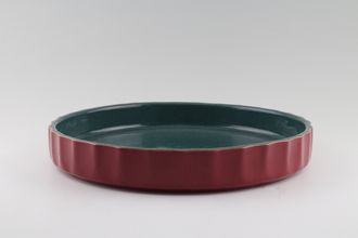 Denby Harlequin Flan Dish Red outer / Green inner  11 1/2"