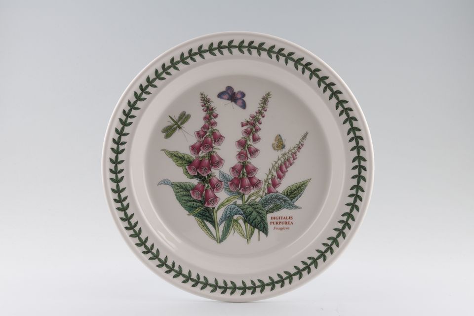 Portmeirion Botanic Garden Dinner Plate Digitalis Purpuria - Foxglove - named 10 1/2"