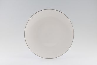 Royal Worcester Snow - Silver Edge Breakfast / Lunch Plate 9 1/4"