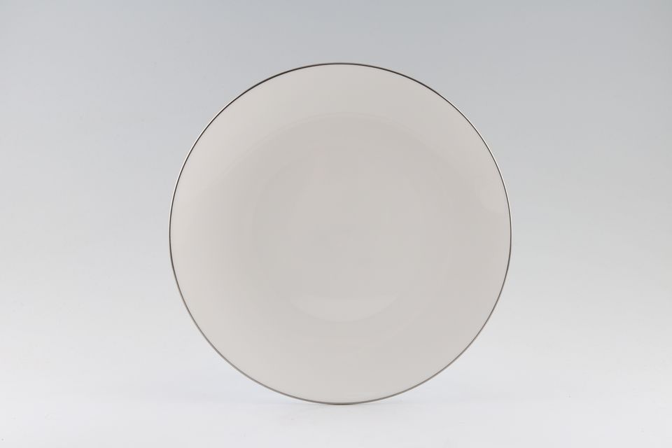Royal Worcester Snow - Silver Edge Breakfast / Lunch Plate 9 1/4"