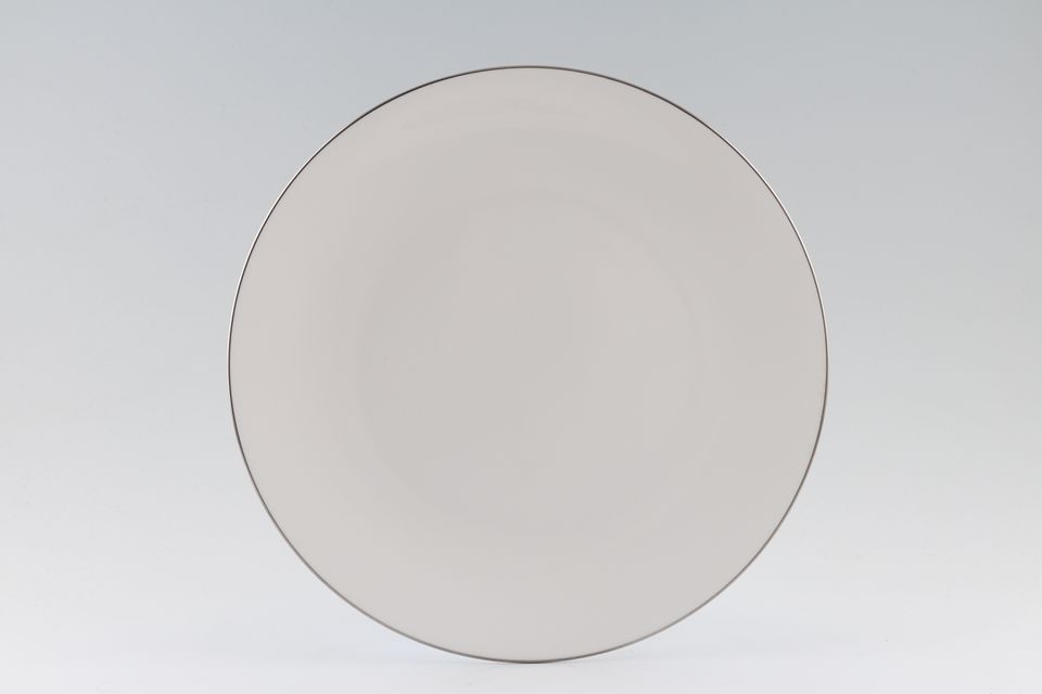 Royal Worcester Snow - Silver Edge Dinner Plate 10 3/4"