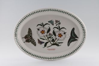 Sell Portmeirion Botanic Garden - Older Backstamps Oval Platter Cistus Ladaniferus - Spanish Gum Cistus 13"