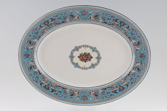 Wedgwood Florentine Turquoise Oval Platter 15 1/4"