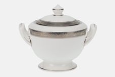 Royal Worcester Davenham Platinum Sugar Bowl - Lidded (Tea) 2 handles thumb 1